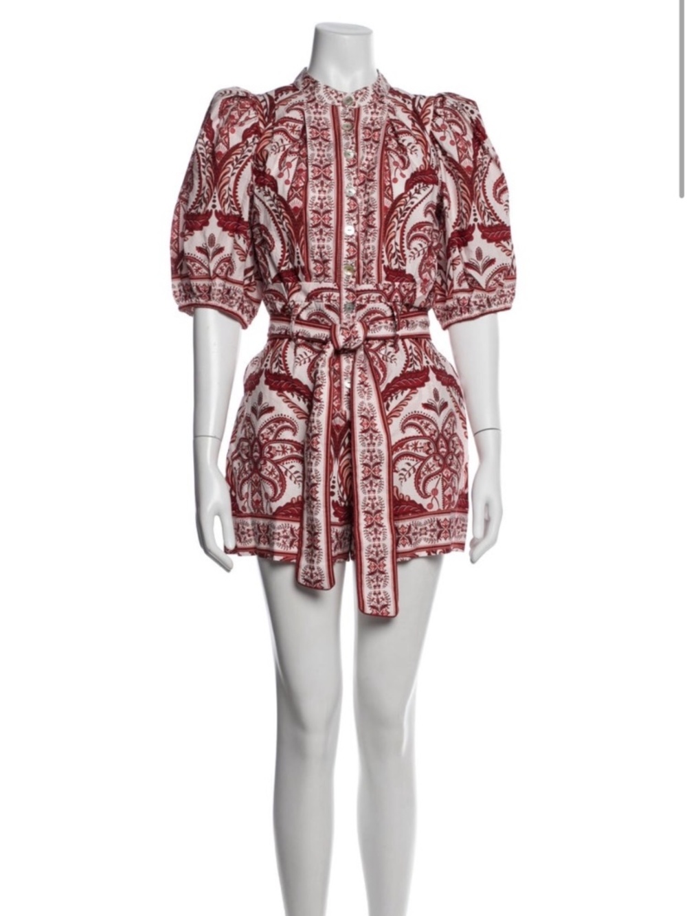 Off-White Tropical Cameo Organic Cotton Romper